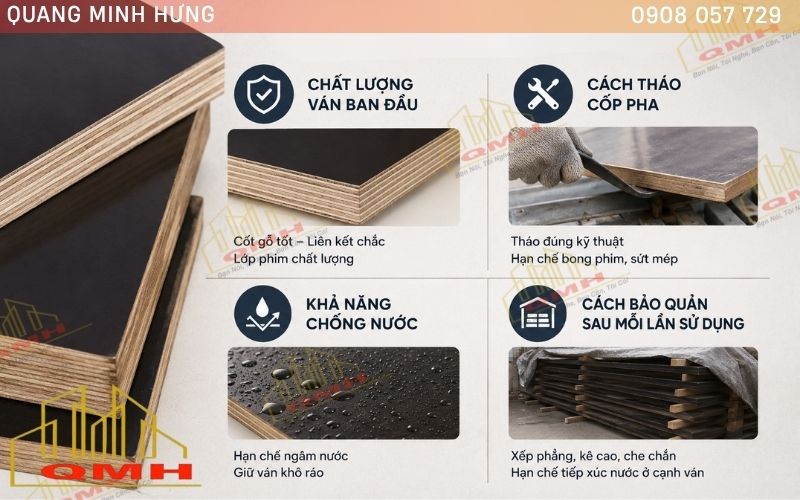 Yếu tố ảnh hưởng số lần tái sử dụng ván phim
